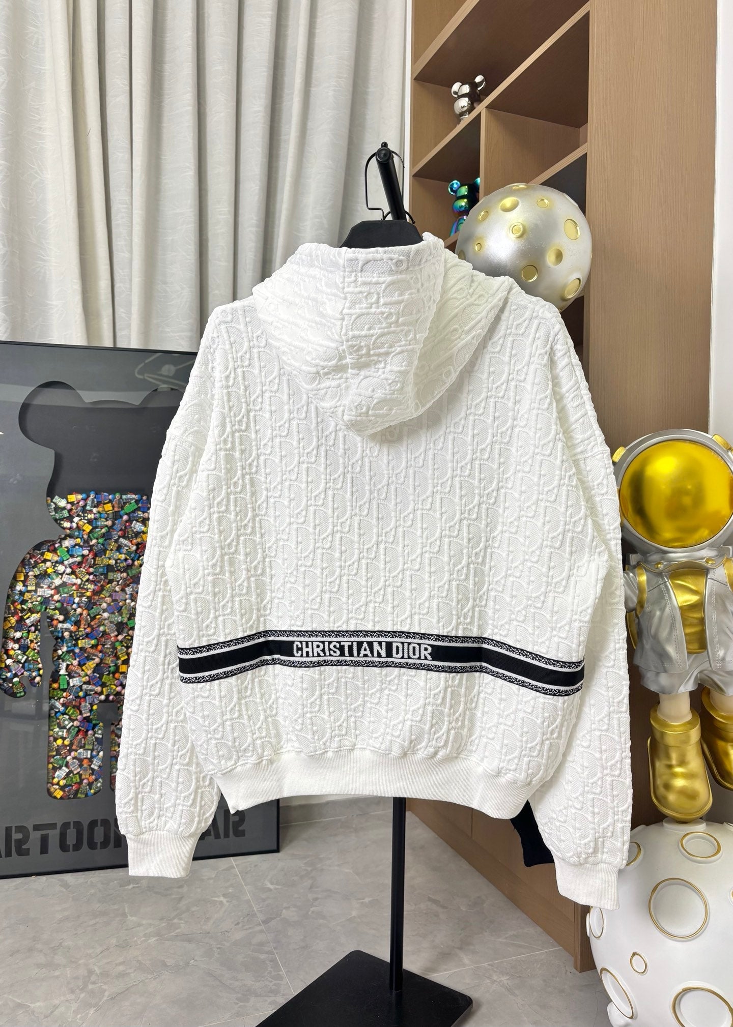 250825 New high-quality full-print embossed custom jacquard hoodie