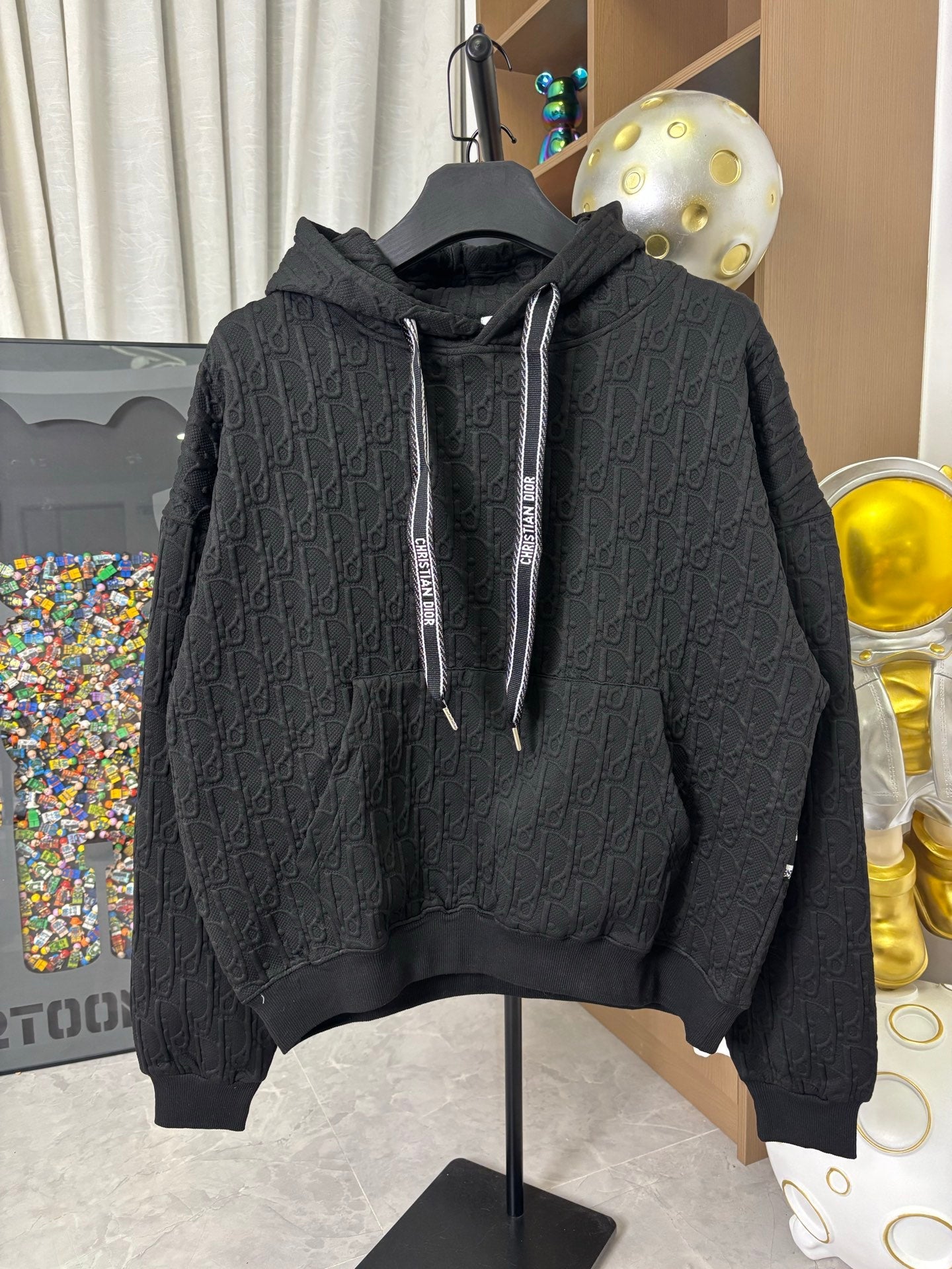 250825 New high-quality full-print embossed custom jacquard hoodie