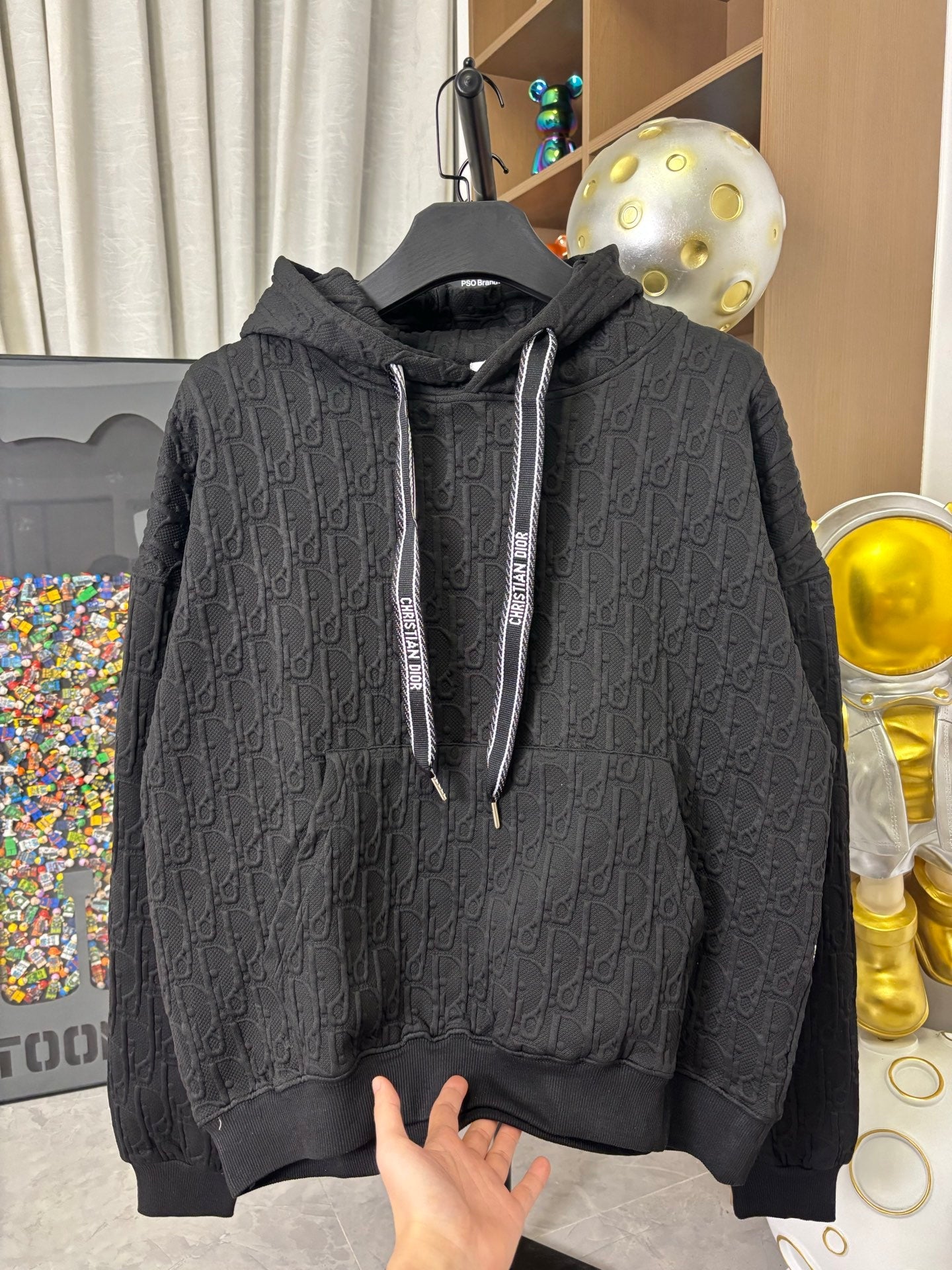 250825 New high-quality full-print embossed custom jacquard hoodie