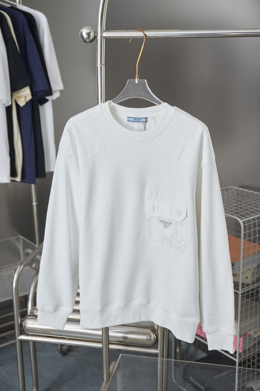 250825 new high-quality patchwork color-blocking pocket pullover hoodie