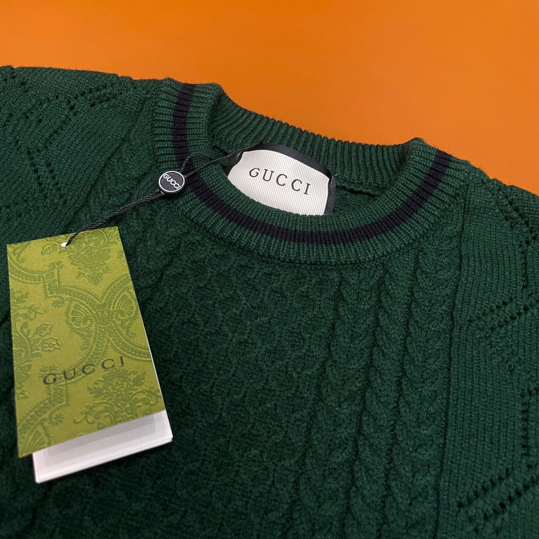 250825 New high-quality jacquard wool knitted sweater