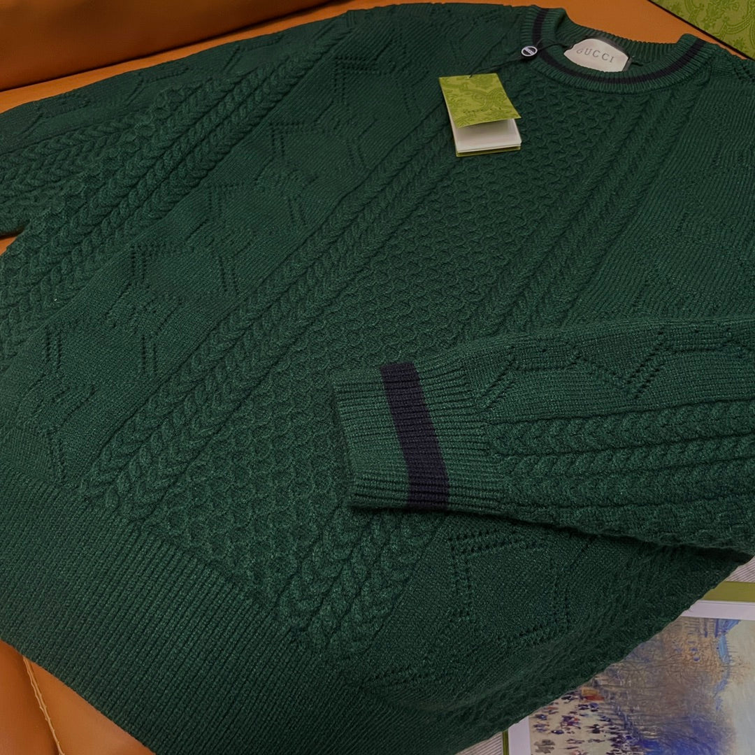 250825 New high-quality jacquard wool knitted sweater